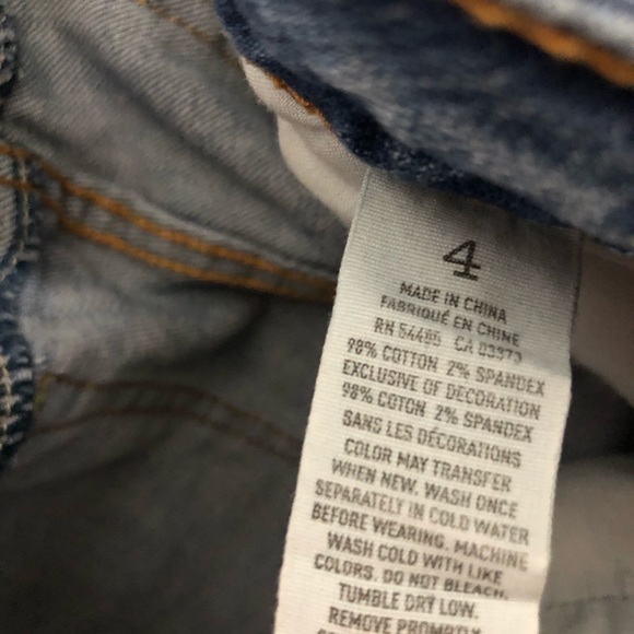 AMERICAN EAGLE jean shorts denim distressed 4 - Picture 3 of 5